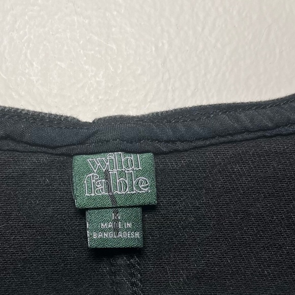 Wild Fable Black Denim Crop Top size Medium - Picture 5 of 11